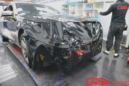 벤츠 S500 고광택 유광블랙 전체랩핑 장안동 코션코리아 / 동대문,광진구,중랑구