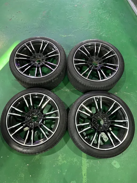 대구 휠복원 대구 휠도색 대구 자동차 휠수리 잘하는 곳 휠플레이 타이어 전문[BMW 5시리즈 순정 19인치 고스트크롬 휠도색 작업입니다.] / 대구 서구 평리동