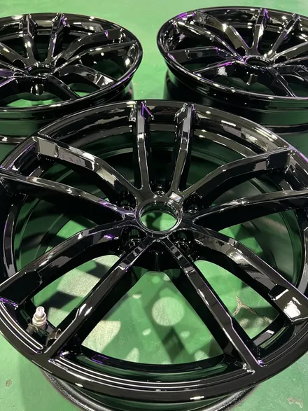 대구 휠복원 대구 휠도색 대구 자동차 휠수리 잘하는 곳 휠플레이 타이어 전문[BMW 5시리즈 순정 18인치 블랙유광 휠도색 작업입니다.] / 대구 서구 평리동
