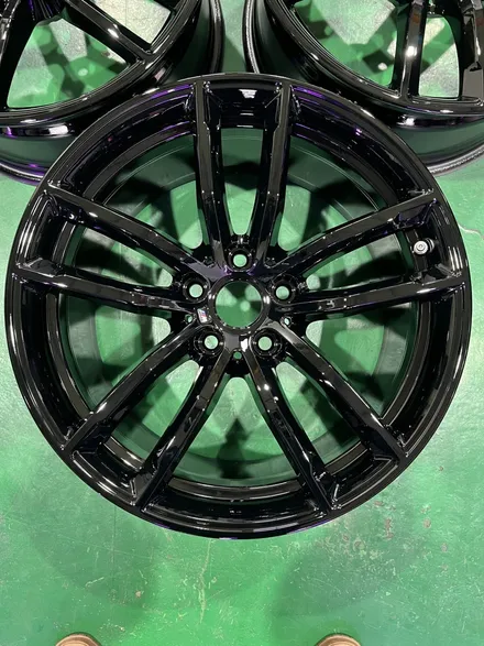 대구 휠복원 대구 휠도색 대구 자동차 휠수리 잘하는 곳 휠플레이 타이어 전문[BMW 5시리즈 순정 18인치 블랙유광 휠도색 작업입니다.] / 대구 서구 평리동