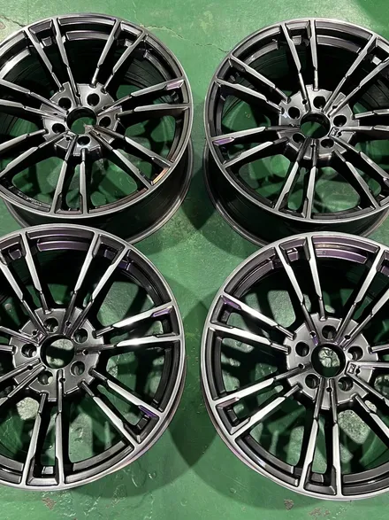 대구 휠복원 대구 휠도색 대구 자동차 휠수리 잘하는 곳 휠플레이 타이어 전문[BMW 5시리즈 순정 19인치 고스트크롬 휠도색 작업입니다.] / 대구 서구 평리동