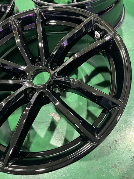 대구 휠복원 대구 휠도색 대구 자동차 휠수리 잘하는 곳 휠플레이 타이어 전문[BMW 5시리즈 순정 18인치 블랙유광 휠도색 작업입니다.] / 대구 서구 평리동