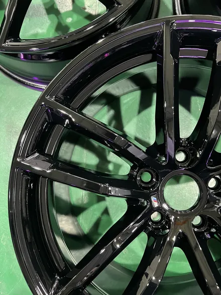 대구 휠복원 대구 휠도색 대구 자동차 휠수리 잘하는 곳 휠플레이 타이어 전문[BMW 5시리즈 순정 18인치 블랙유광 휠도색 작업입니다.] / 대구 서구 평리동