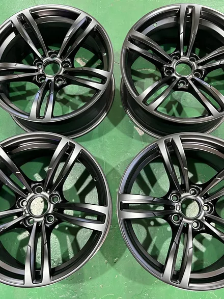 대구 휠복원 대구 휠도색 대구 자동차 휠수리 잘하는 곳 휠플레이 타이어 전문[BMW 4시리즈 순정 19인치 블랙반무광 매트블랙 휠도색 작업입니다.] / 대구 서구 평리동
