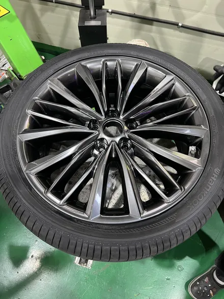 대구 휠복원 대구 휠도색 대구 휠수리 잘하는곳 타이어전문 휠플레이[현대 IG그랜저 순정 19인치 고스트크롬 휠도색 작업입니다.] / 대구 서구 평리동