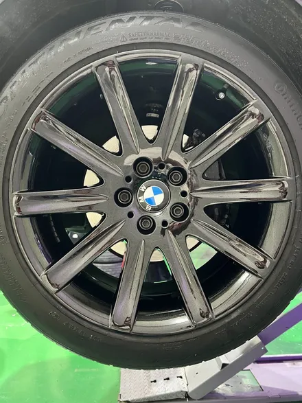대구 휠복원 대구 휠도색 대구 휠수리 타이어 전문 휠플레이[BMW 7시리즈 클래식카 19인치 블랙펄유광 휠도색 작업 입니다.] / 대구 서구 평리동