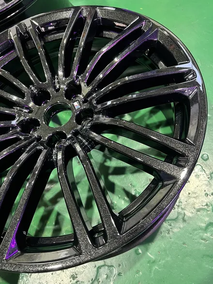 대구 휠복원 대구 휠도색 대구 자동차 휠수리 잘하는 곳 휠플레이 타이어 전문[BMW 5시리즈 순정 19인치 블랙펄유광 휠도색 작업입니다.] / 대구 서구 평리동