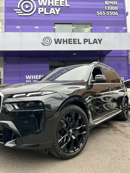 대구 휠복원 대구 휠도색 대구 자동차 휠수리 잘하는 곳 휠플레이 타이어 전문[BMW X7 순정 22인치 블랙유광 휠도색 작업입니다.] / 대구 서구 평리동