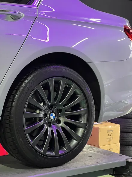 대구 휠복원 대구 휠도색 대구 자동차 휠수리 잘하는 곳 휠플레이 타이어 전문[BMW 7시리즈 순정 19인치 고스트크롬 휠도색 작업입니다.] / 대구 서구 평리동