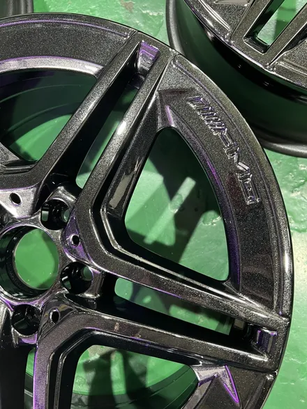 대구 휠복원 대구 휠도색 대구 휠수리 타이어 전문 휠플레이[벤츠 cla 순정 19인치 블랙펄유광 휠도색 작업입니다.] / 대구 서구 평리동