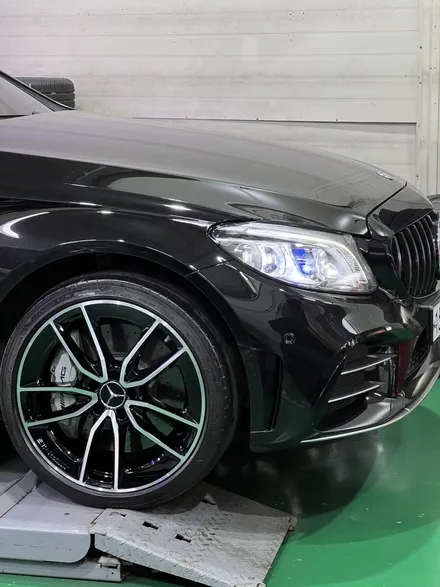 대구 휠복원 대구 휠도색 대구 자동차 휠수리 잘하는 곳 휠플레이 타이어 전문[벤츠 C43 AMG 순정 19인치 블랙커팅 커스텀 작업입니다.] / 대구 서구 평리동