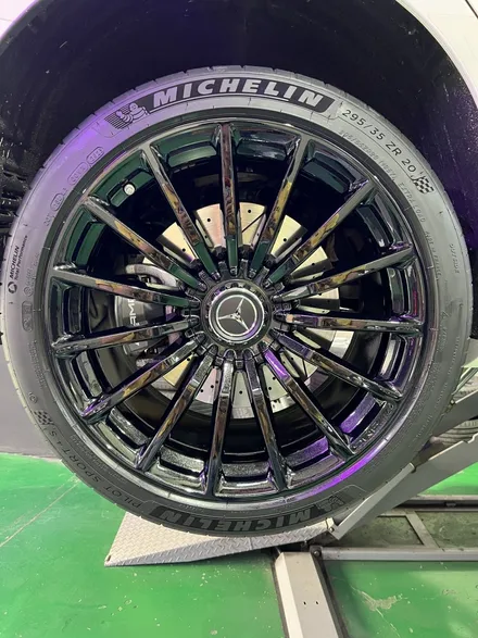 대구 휠복원 대구 휠도색 대구 자동차 휠수리 잘하는 곳 휠플레이 타이어 전문[벤츠 AMG GT43 순정 20인치 블랙펄유광 휠도색 작업입니다.] / 대구 서구 평리동