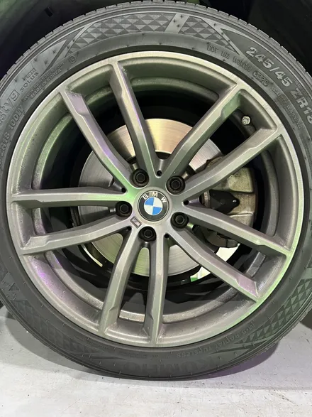 대구 휠복원 대구 휠도색 대구 휠수리 타이어 전문 휠플레이[BMW 5시리즈 순정 18인치 블랙고스트크롬 휠도색 작업입니다.] / 대구 서구 평리동