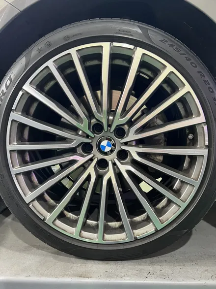 대구 휠복원 대구 휠도색 대구 휠수리 타이어 전문 휠플레이[BMW 7시리즈 순정20인치 고스트크롬 휠도색 작업입니다.] / 대구 서구 평리동