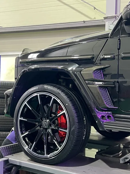 대구 휠복원 대구 휠도색 대구 휠수리 잘하는 곳 휠플레이 타이어 전문[벤츠 G바겐 BRABUS 23인치 다이아몬드 커팅 휠복원 작업입니다.] / 대구 서구 평리동