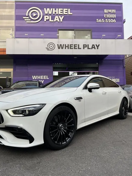 대구 휠복원 대구 휠도색 대구 자동차 휠수리 잘하는 곳 휠플레이 타이어 전문[벤츠 AMG GT43 순정 20인치 블랙펄유광 휠도색 작업입니다.] / 대구 서구 평리동