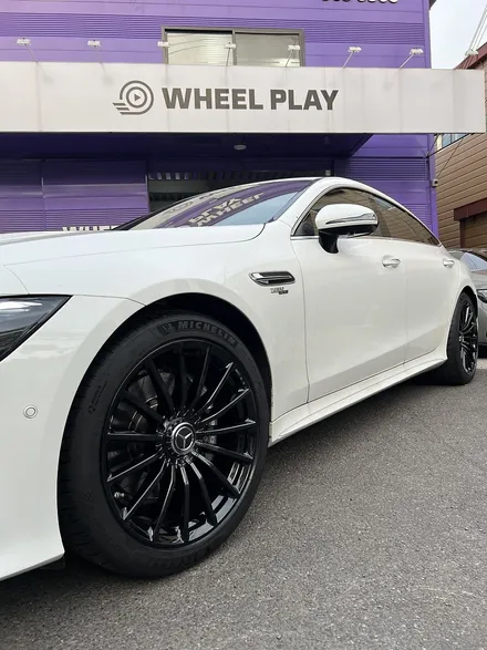 대구 휠복원 대구 휠도색 대구 자동차 휠수리 잘하는 곳 휠플레이 타이어 전문[벤츠 AMG GT43 순정 20인치 블랙펄유광 휠도색 작업입니다.] / 대구 서구 평리동
