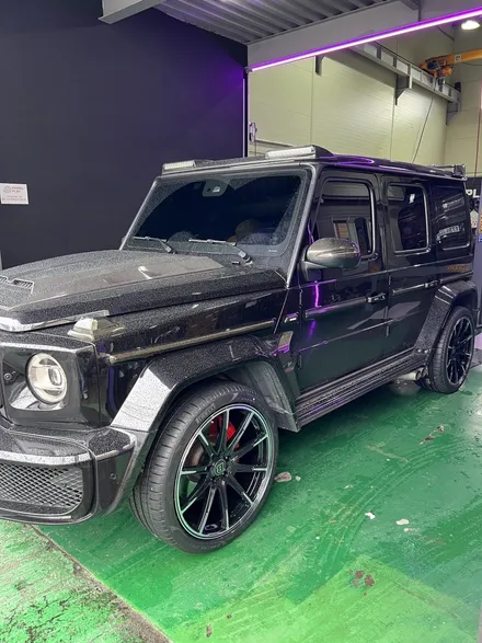 대구 휠복원 대구 휠도색 대구 휠수리 잘하는 곳 휠플레이 타이어 전문[벤츠 G바겐 BRABUS 23인치 다이아몬드 커팅 휠복원 작업입니다.] / 대구 서구 평리동