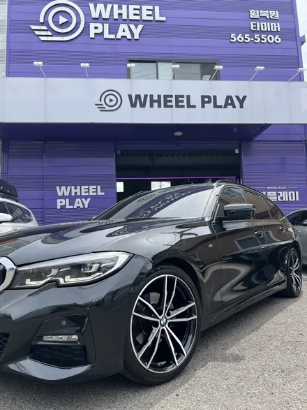 대구 휠복원 대구 휠도색 대구 자동차 휠수리 잘하는 곳 휠플레이 타이어 전문[BMW 320 투어링 순정 19인치 다이아몬드커팅 휠복원 작업입니다.] / 대구 서구 평리동