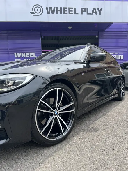 대구 휠복원 대구 휠도색 대구 자동차 휠수리 잘하는 곳 휠플레이 타이어 전문[BMW 320 투어링 순정 19인치 다이아몬드커팅 휠복원 작업입니다.] / 대구 서구 평리동
