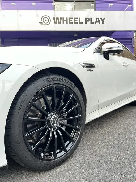 대구 휠복원 대구 휠도색 대구 자동차 휠수리 잘하는 곳 휠플레이 타이어 전문[벤츠 AMG GT43 순정 20인치 블랙펄유광 휠도색 작업입니다.] / 대구 서구 평리동