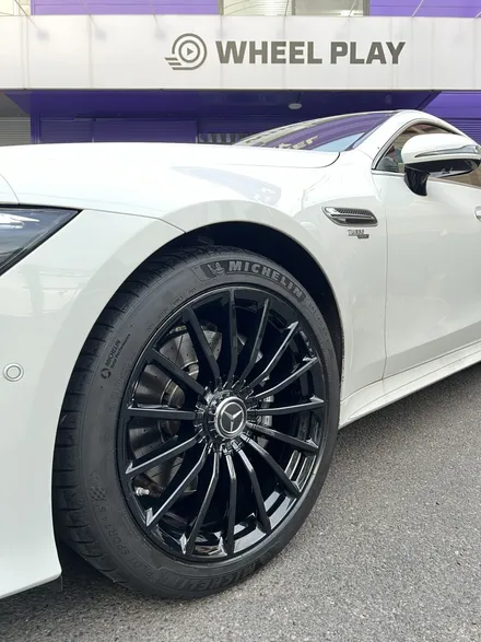 대구 휠복원 대구 휠도색 대구 자동차 휠수리 잘하는 곳 휠플레이 타이어 전문[벤츠 AMG GT43 순정 20인치 블랙펄유광 휠도색 작업입니다.] / 대구 서구 평리동