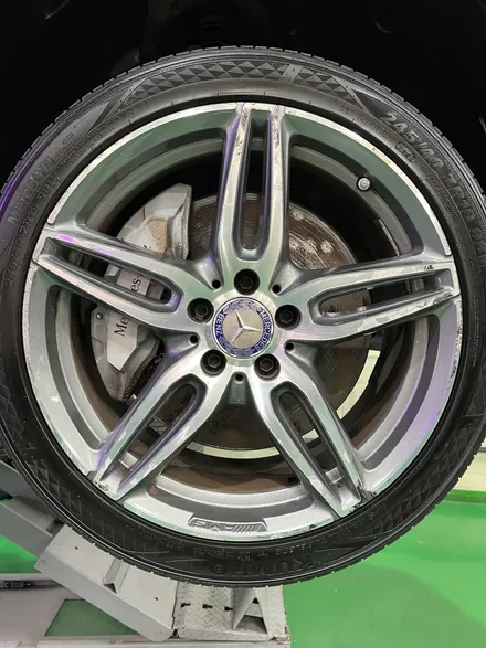 대구 휠복원 대구 휠도색 대구 휠수리 피렐리타이어 전문 휠플레이[벤츠 E350 AMG 순정 19인치 다이아몬드컷팅 휠복원 작업입니다.] / 대구 서구 평리동