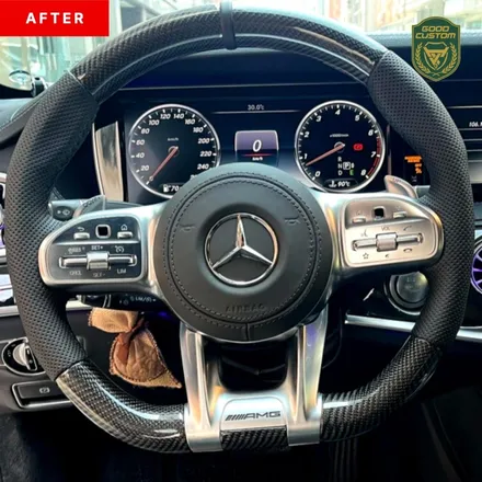 벤츠 W222 S350D 2016년식 카본 핸들 교체하고 송풍구 엠비언트까지 / 경기 안산
