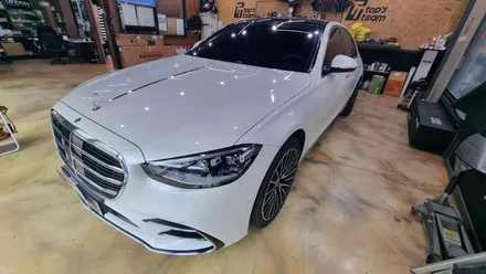 양주 랩핑 벤츠 S500의 완벽한 변신, 3M 블랙유광 전체 시공 후기 / 양주시 회정동