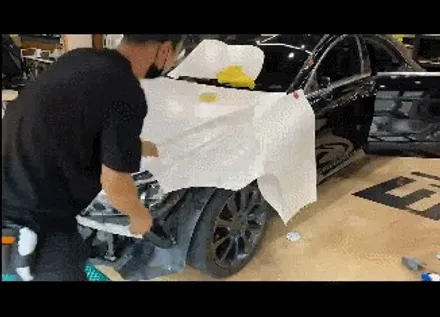 벤츠 C클래스 양주 랩핑 사틴 프로즌 바닐라 화이트 시공 / 양주시 회정동