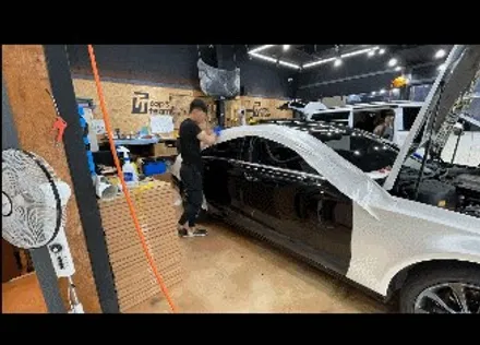 벤츠 C클래스 양주 랩핑 사틴 프로즌 바닐라 화이트 시공 / 양주시 회정동
