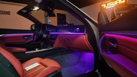 부산 엠비언트 라이트 bmw 428i 자동차무드등 하나만으로도 야간감성이 달라졌어요 / 부산 연제구