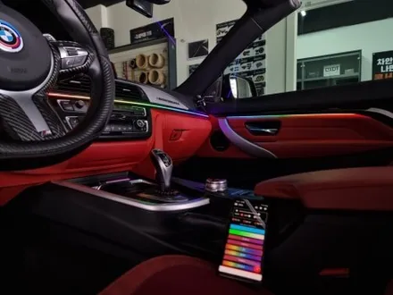 부산 명지 BMW 428I 컨버터블 엠비언트라이트 수입차 실내무드등 까~알끔하게! / 부산 연제구