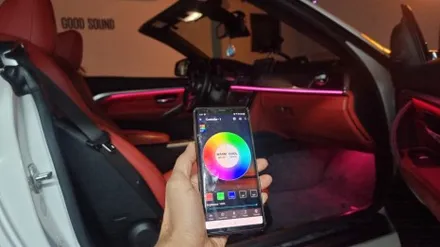 부산 엠비언트 라이트 bmw 428i 자동차무드등 하나만으로도 야간감성이 달라졌어요 / 부산 연제구