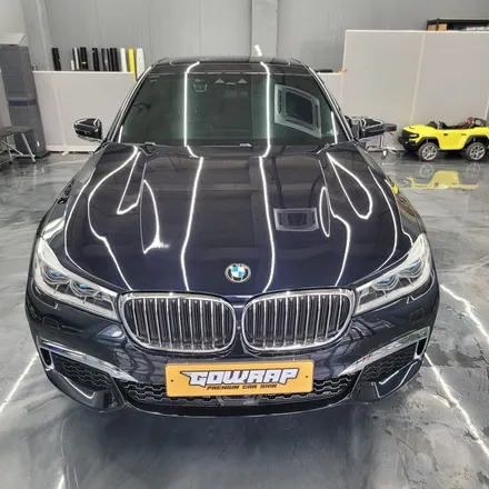 광주 랩핑 PPF 전문점 GOWRAP 고랩 BMW 7시리즈 사틴블랙 크롬 죽이기 / 광주 서구 치평동
