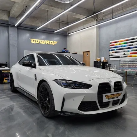 광주랩핑 BMW M4 카본 사이드미러 + 디퓨저 레드라인 포인트 시공 / 광주 서구 치평동