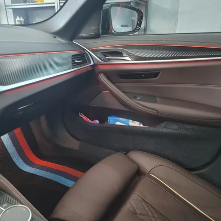 광주 랩핑 PPF 전문점 GOWRAP 고랩 BMW 5시리즈 530i 실내 카본랩핑 / 광주 서구 치평동
