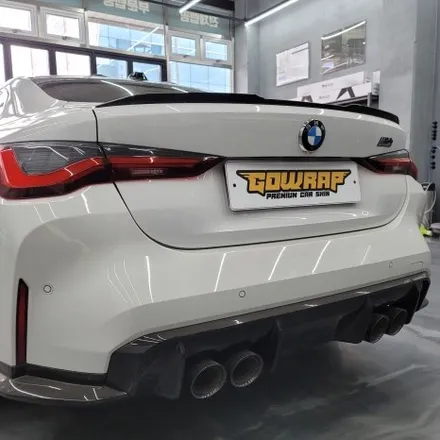 광주랩핑 BMW M4 카본 사이드미러 + 디퓨저 레드라인 포인트 시공 / 광주 서구 치평동