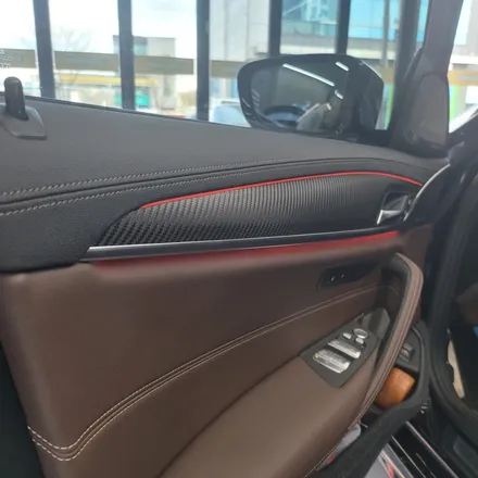 광주 랩핑 PPF 전문점 GOWRAP 고랩 BMW 5시리즈 530i 실내 카본랩핑 / 광주 서구 치평동