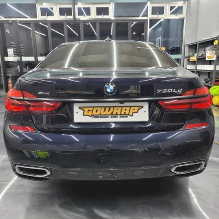 광주 랩핑 PPF 전문점 GOWRAP 고랩 BMW 7시리즈 사틴블랙 크롬 죽이기 / 광주 서구 치평동