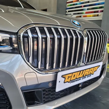 BMW 7시리즈 G12 키드니그릴 반무광 블랙 랩핑 / 광주 서구 치평동
