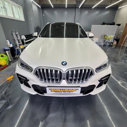 광주 랩핑 고랩 BMW X6 사틴화이트펄 전체랩핑 / 광주 서구 치평동