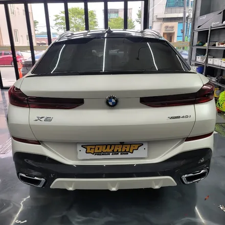 광주 랩핑 고랩 BMW X6 사틴화이트펄 전체랩핑 / 광주 서구 치평동