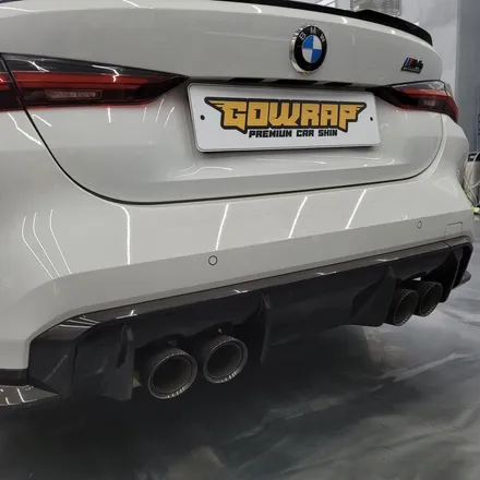 광주랩핑 BMW M4 카본 사이드미러 + 디퓨저 레드라인 포인트 시공 / 광주 서구 치평동