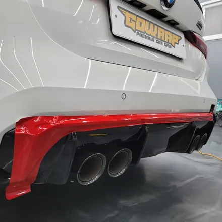 광주랩핑 BMW M4 카본 사이드미러 + 디퓨저 레드라인 포인트 시공 / 광주 서구 치평동