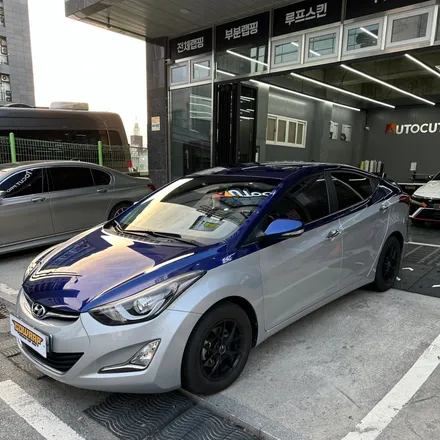 광주랩핑 아반떼 MD 상단 투톤 시공 / 광주 서구 치평동