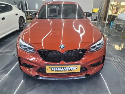 광주랩핑 BMW M2 부분랩핑 에이버리 슈프림 유광블랙 사이드미러&스트럿바 부분시공 / 광주 서구 치평동