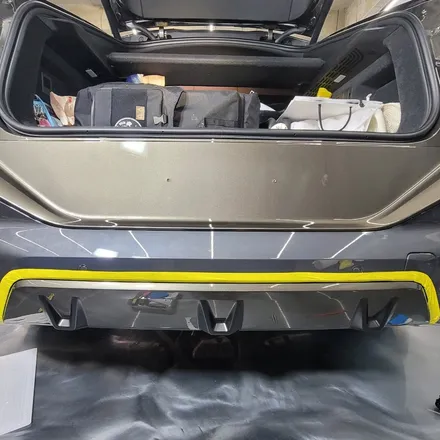 BMW X6 사틴 블랙 사고로 보험처리로 뒷범퍼 재시공 / 광주 서구 치평동
