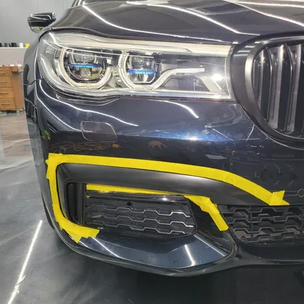 광주 랩핑 PPF 전문점 GOWRAP 고랩 BMW 7시리즈 사틴블랙 크롬 죽이기 / 광주 서구 치평동
