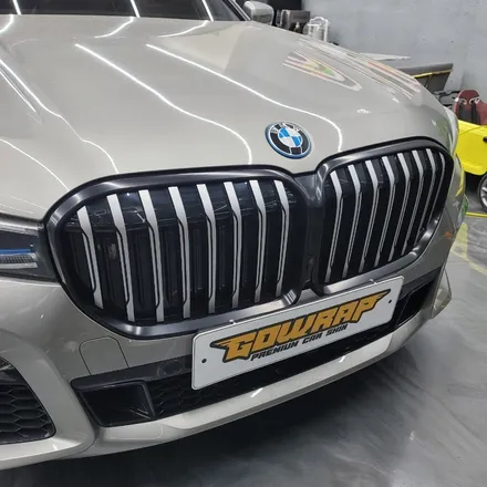 BMW 7시리즈 G12 키드니그릴 반무광 블랙 랩핑 / 광주 서구 치평동